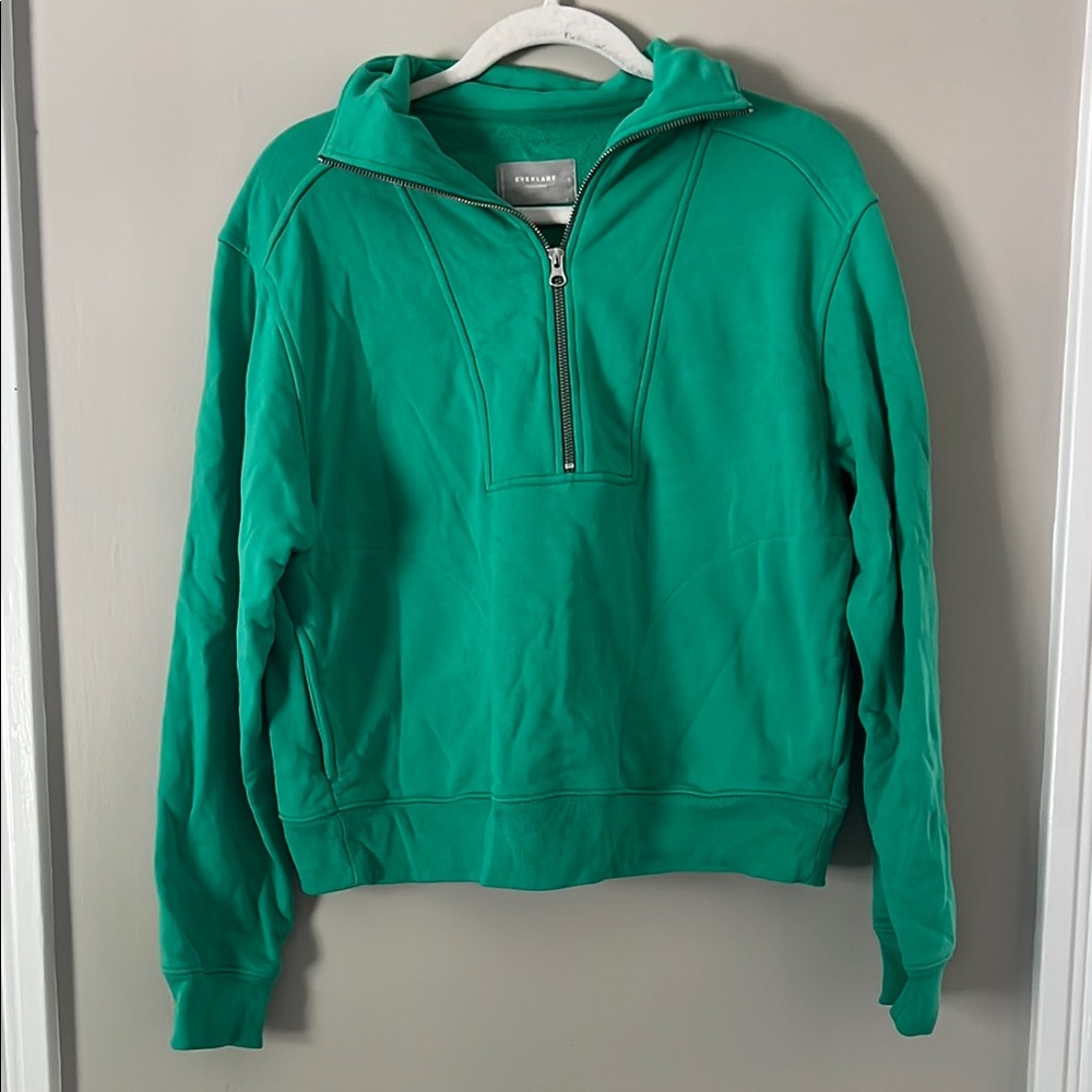 Everlane Green The Track Half-Zip Small